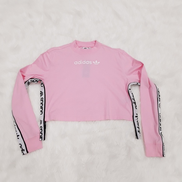 adidas pink tape tee